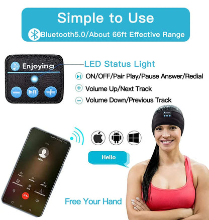 Sleep Eye/ Workout Mask with Bluetooth 5.0 Headphones
