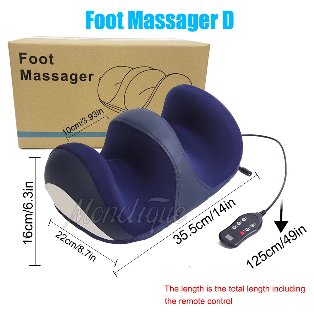 Super Big Eletric Foot Calf Massager Leg Massage Heated Roller Pressure Compresstion Relax Feet Muscle Blood Circulation Tools