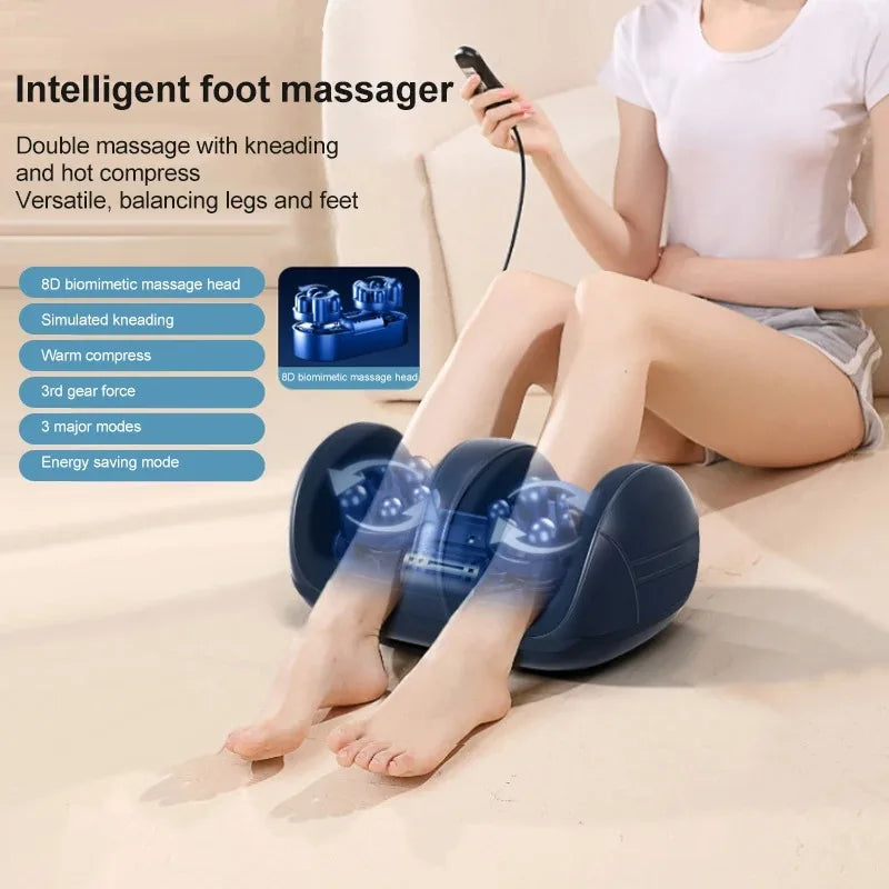 Super Big Eletric Foot Calf Massager Leg Massage Heated Roller Pressure Compresstion Relax Feet Muscle Blood Circulation Tools